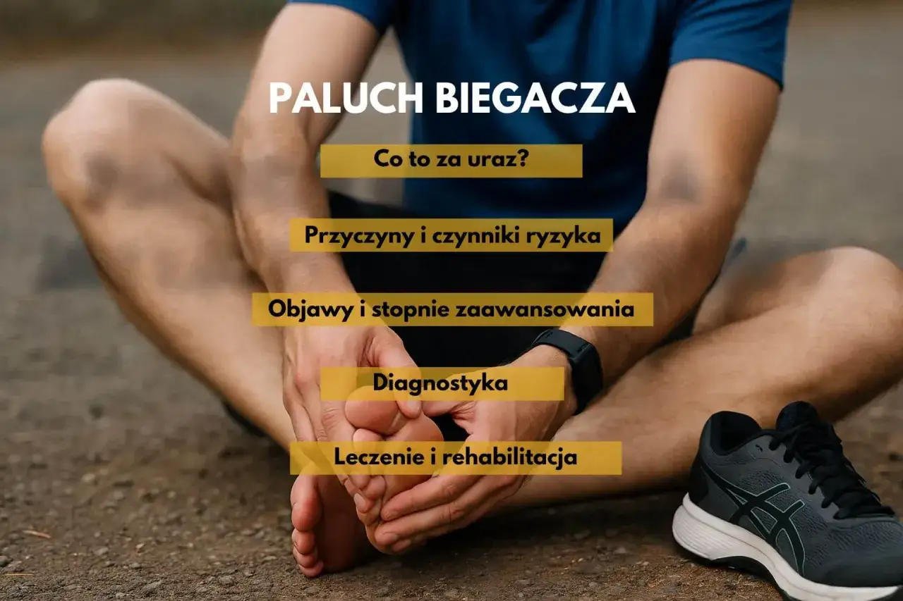Biegacz z bólem stopy, tekst o urazie