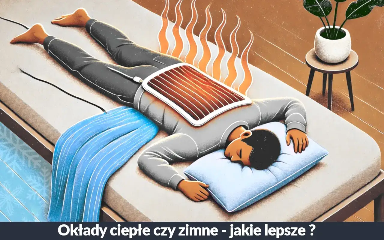 Osoba z bólem kręgosłupa rozgrzewa plecy poduszką elektryczną. Czy ciepłe czy zimne okłady są lepsze?